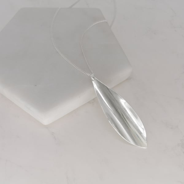 Image of Silver Leaf Necklace