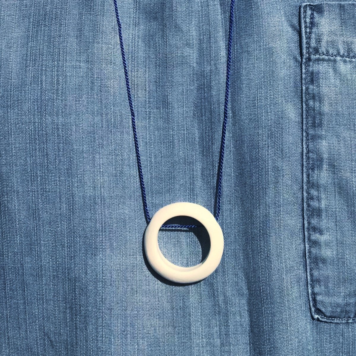 Image of White Ring Necklace