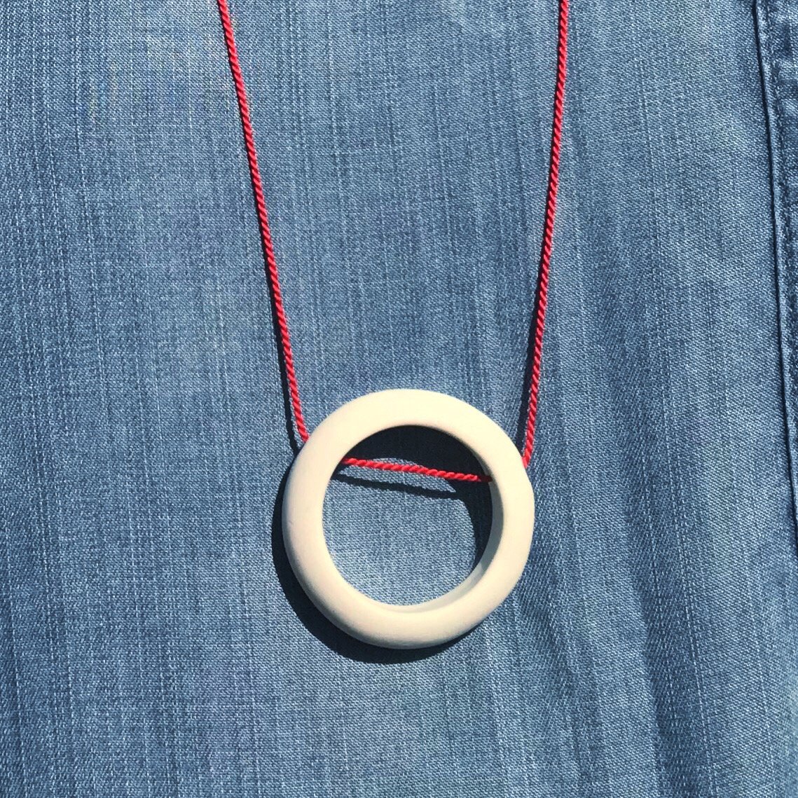 Image of White Ring Necklace