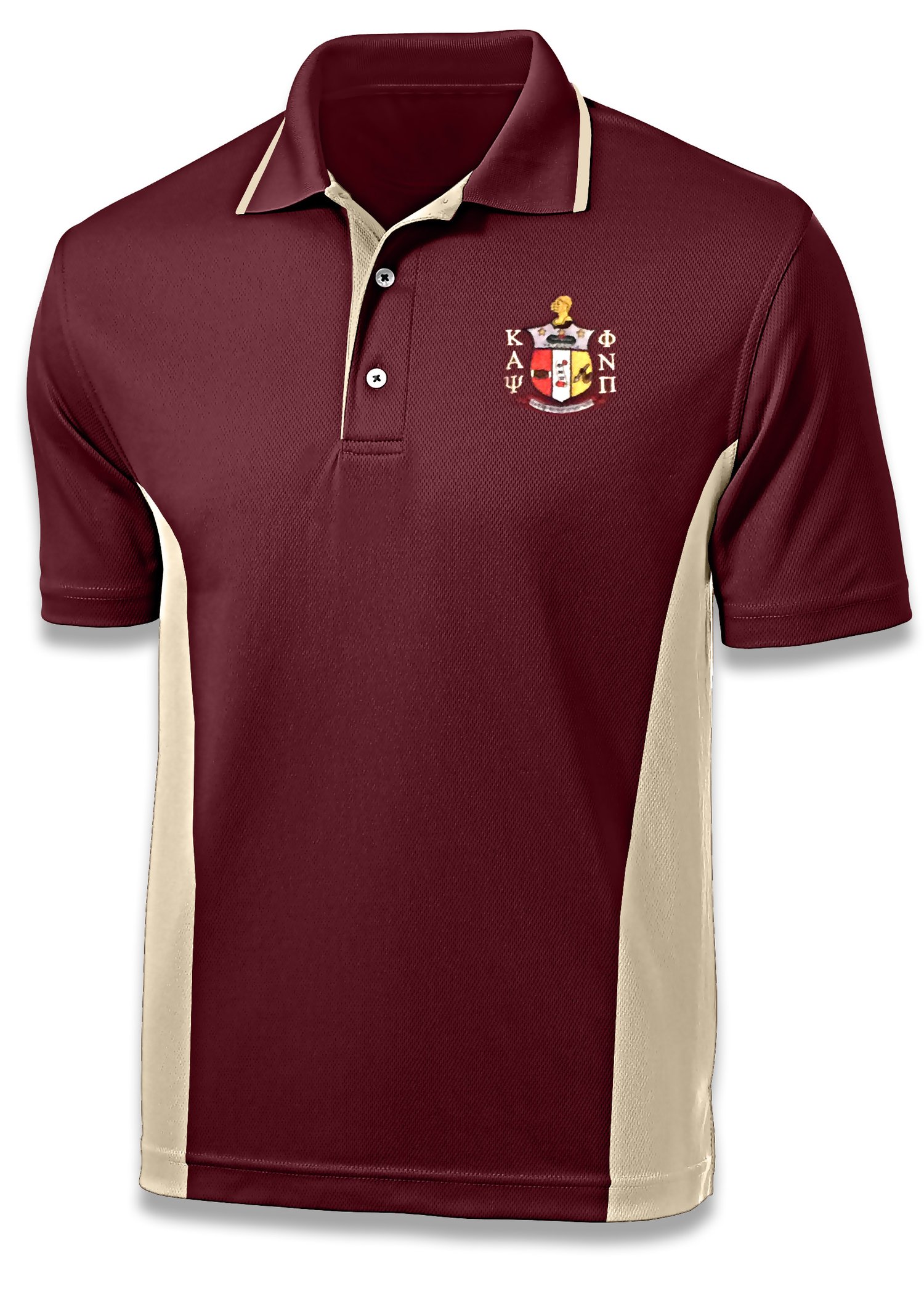 Image of COAT OF ARMS SPORT POLO - CRIMSON/CREAM TWO-TONE-CLOSEOUT