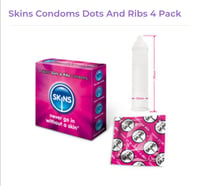 Image 1 of Skins Ribbed and Dotted Condoms