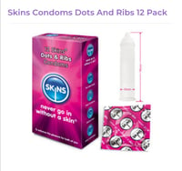 Image 2 of Skins Ribbed and Dotted Condoms
