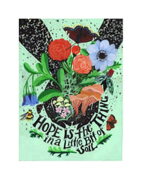 Hope is the Thing in a Little Bit of Soil : 11 x 14 inch Archival Inkjet Print (Giclée)