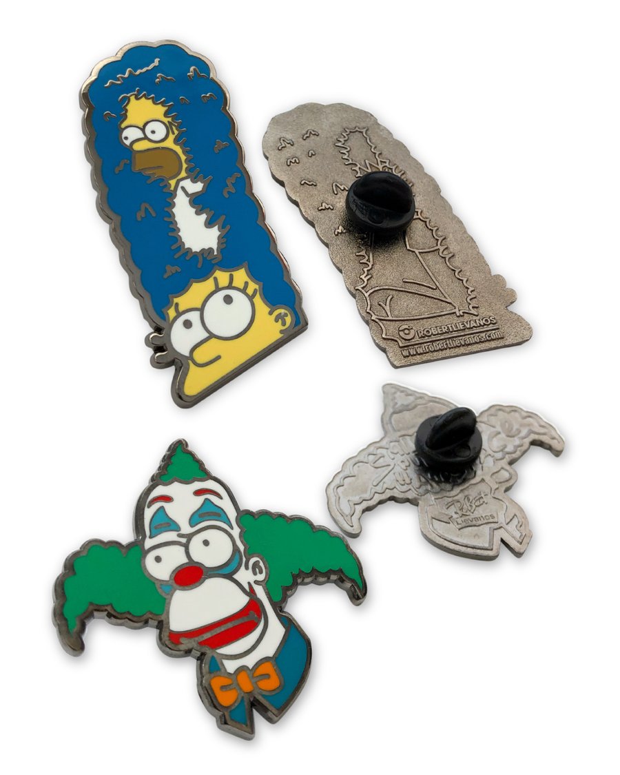 Image of Combo Pack / Happy Face & D’oH Sorry Marge / Lapel Pins