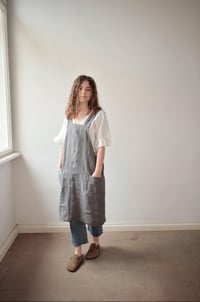 Image 3 of Linen Cross-Back Apron