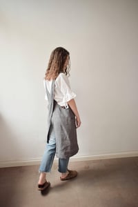 Image 4 of Linen Cross-Back Apron
