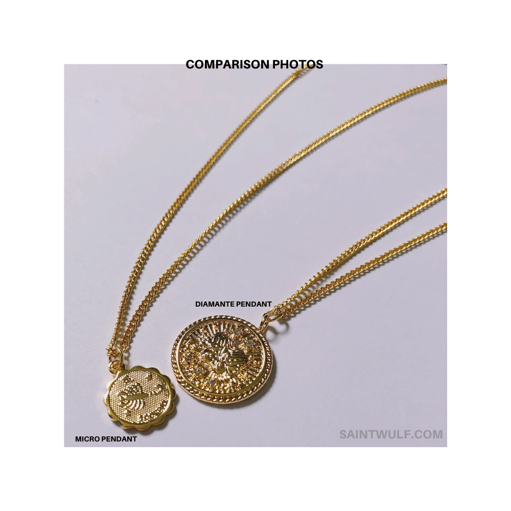 Image of ZODIAC 24K DIAMANTE PENDANT NECKLACE 