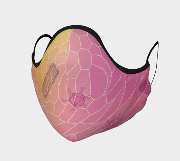 Image of Geometric Virus Face Mask - Pink