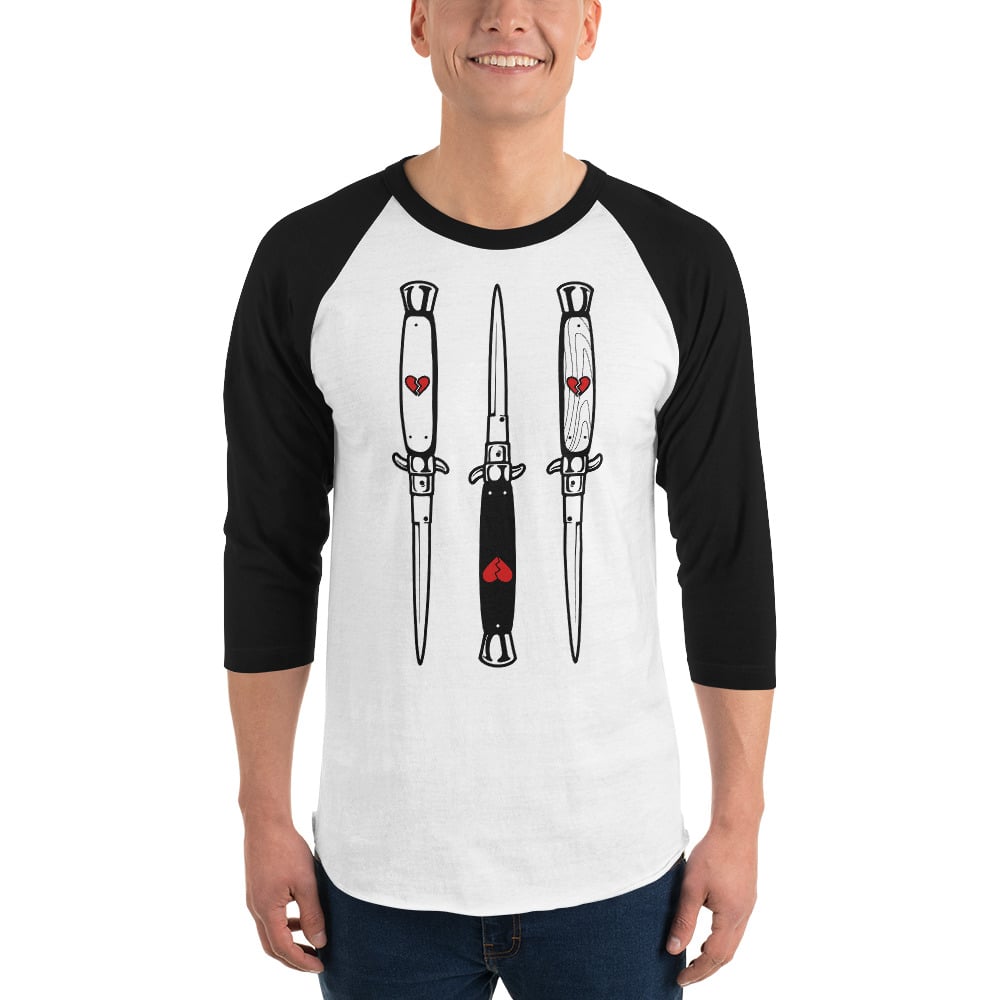 Image of Knives Out | 3/4 sleeve raglan shirt
