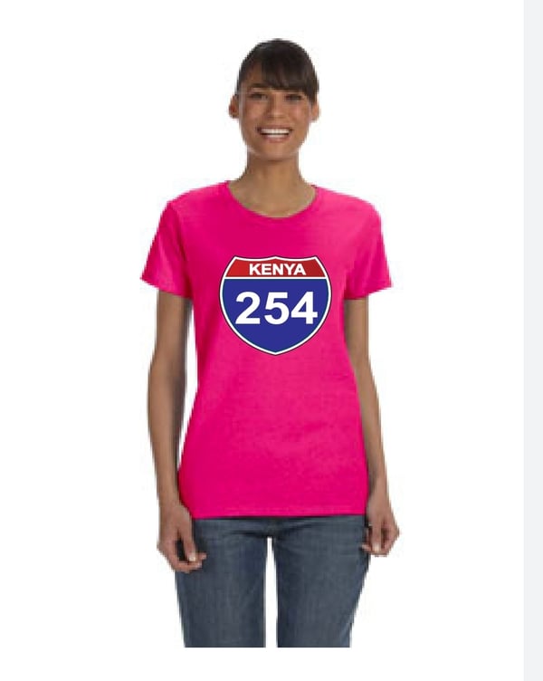 Image of 254 pink female t-shirt