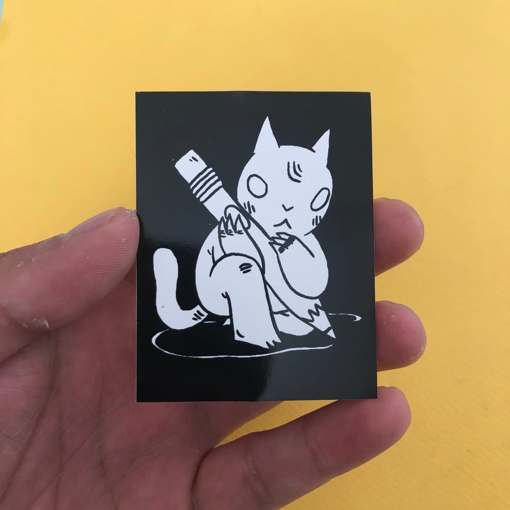 Image of Pencil Cat Sticker
