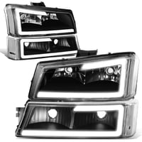 Image 1 of 03-06 SILVERADO BLACK CLEAR HEADLIGHTS GEN 2