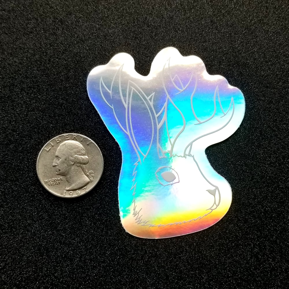 Image of Rainbow Jackalope Sticker