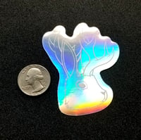 Image 3 of Rainbow Jackalope Sticker