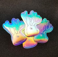 Image 2 of Rainbow Jackalope Sticker