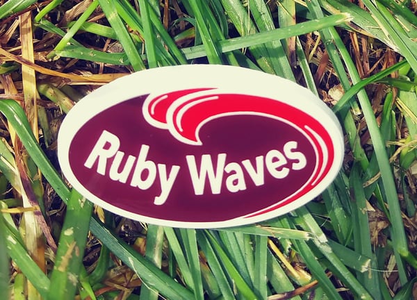 Image of Ruby Waves Pin