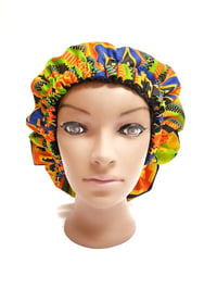 Image 2 of Ghana Kente Bonnet (Satin Lined)