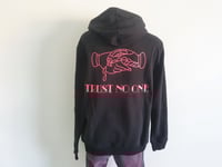 Image 1 of Trust No-One Pullover Hood (Hot Pink)