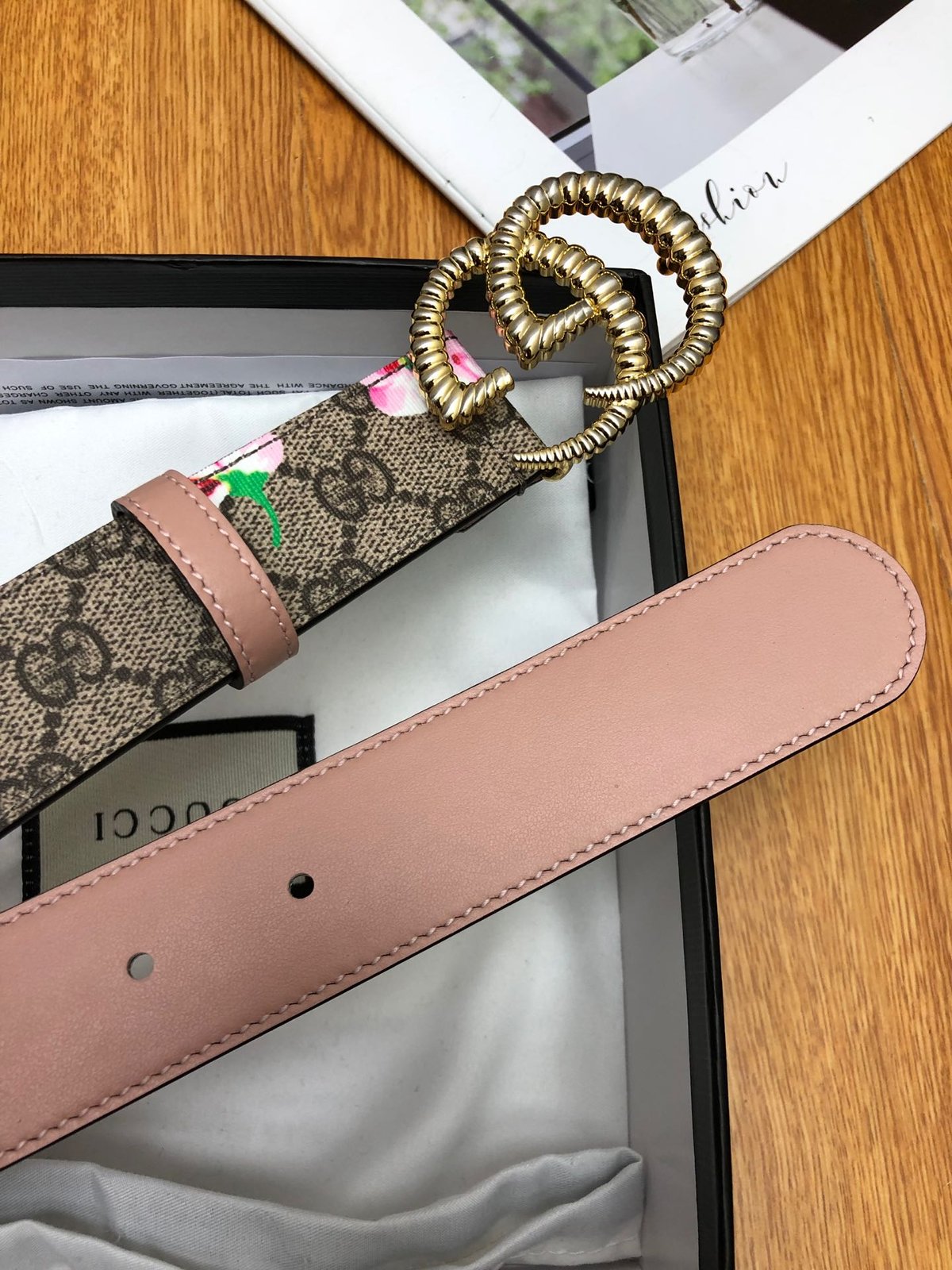 floral gucci belt