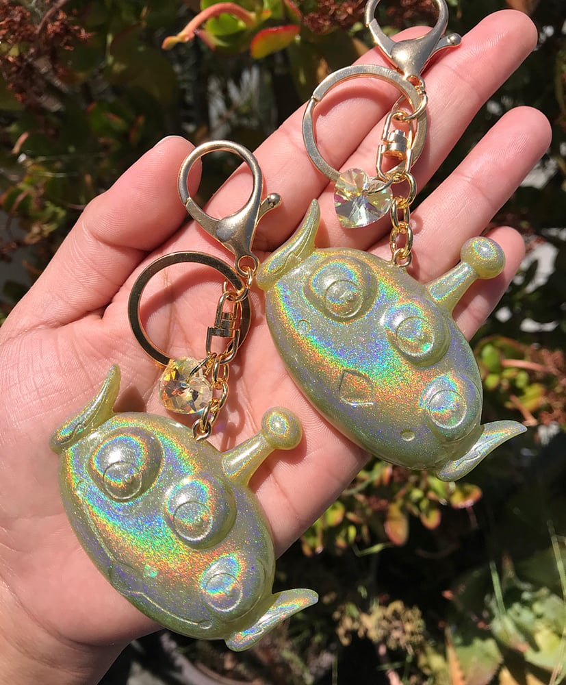 Image of The Eternally Grateful Jumbo Holo Charm Keychain 