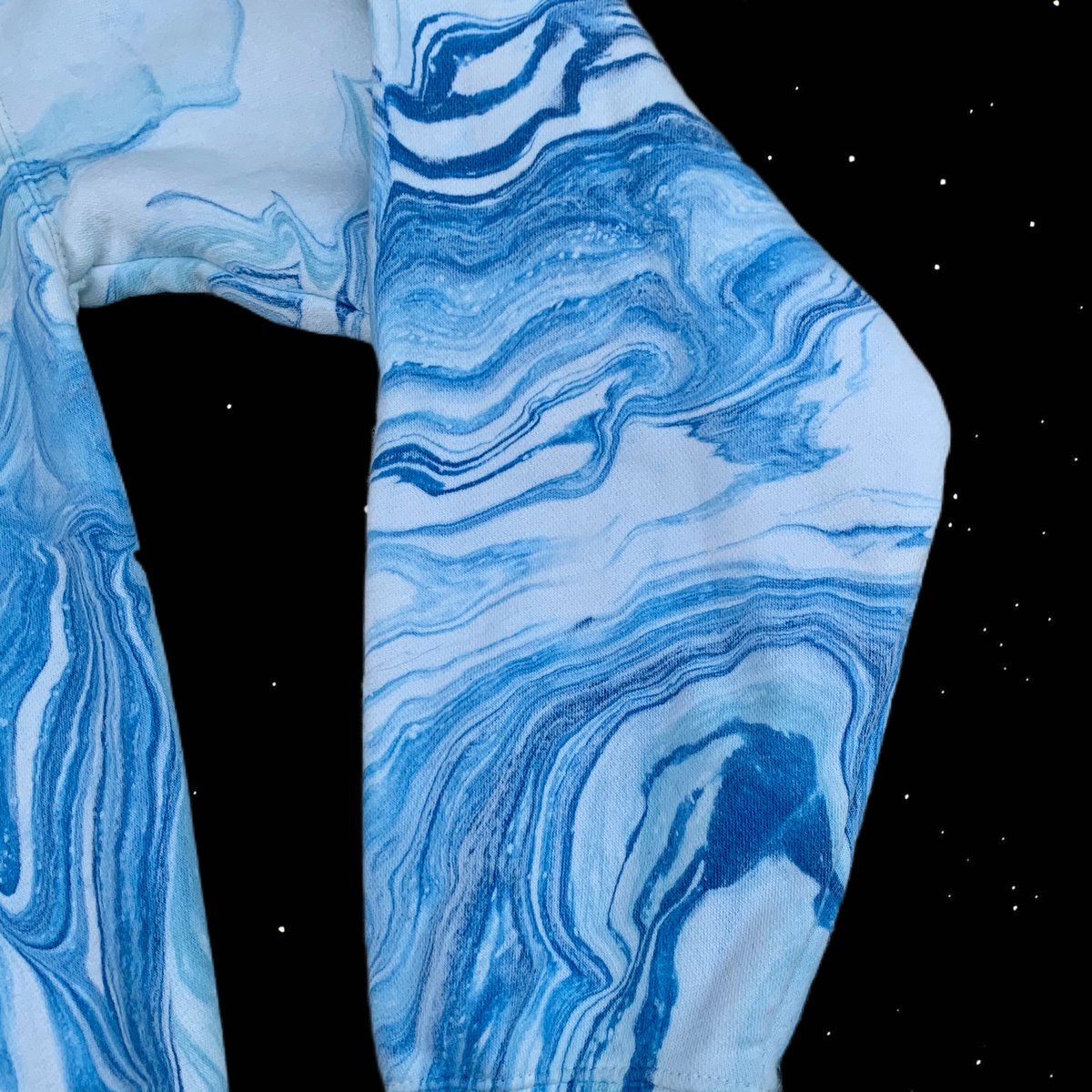 Blue Dream Hand Marble Dyed Unisex Crew Neck Sweatshirt! - PRE-ORDER!