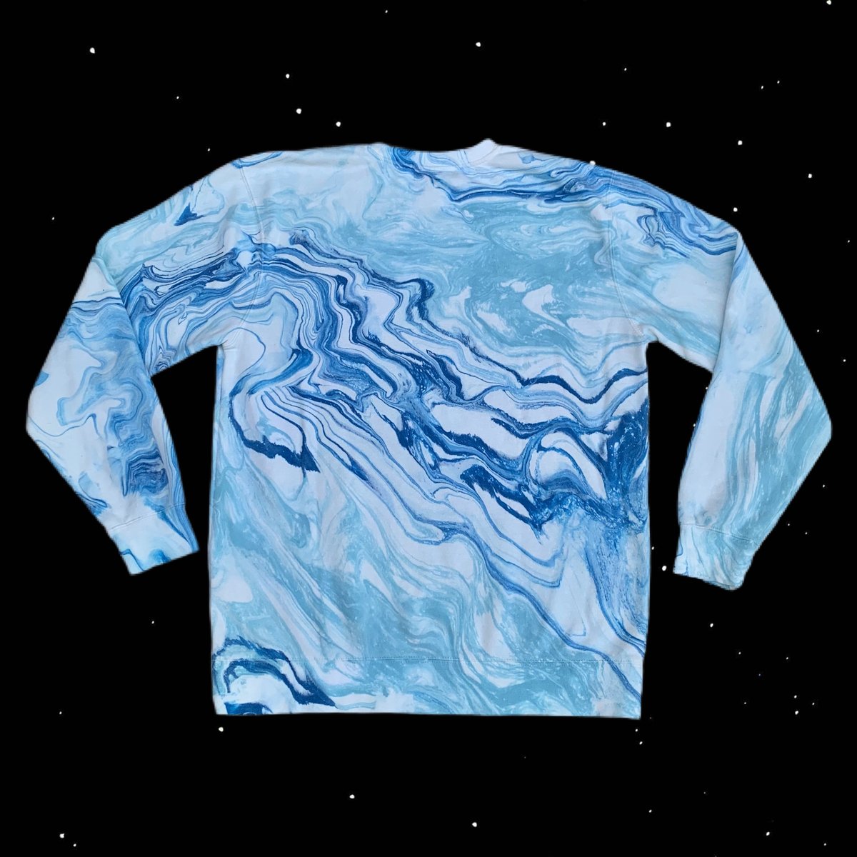 Blue Dream Hand Marble Dyed Unisex Crew Neck Sweatshirt! - PRE-ORDER!