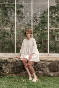 Image 3 of ILONKA Linen Ruffle Tunic