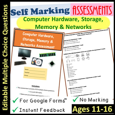 Image of Computer Hardware Technology Assessment | Self Marking (Ages 11-16) 