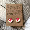 Heart Glass Cabochon earrings