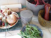 Image of Grey marble lidded pots (medium)