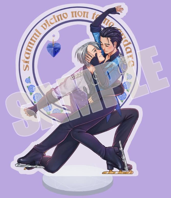 Image of Victuuri pair skate acrylic standee