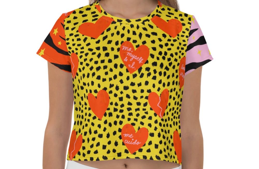 Image of Self Love Print Crop Top