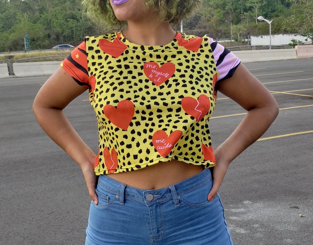 Image of Self Love Print Crop Top