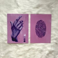 Image 3 of Limited Edition Purple Hand Postcard Print 