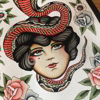 Image 2 of FINE ART PRINT •LADY WITH COBRA•