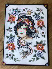 Image 1 of FINE ART PRINT •LADY WITH DRAGON•