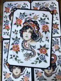 Image 2 of FINE ART PRINT •LADY WITH DRAGON•