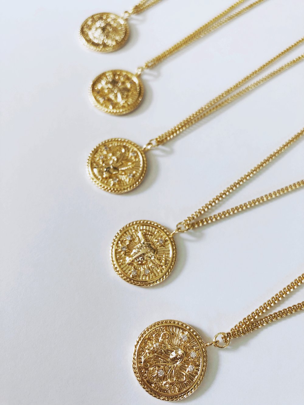 Image of ZODIAC DIAMANTE PENDANT NECKLACE [PRE-ORDER]