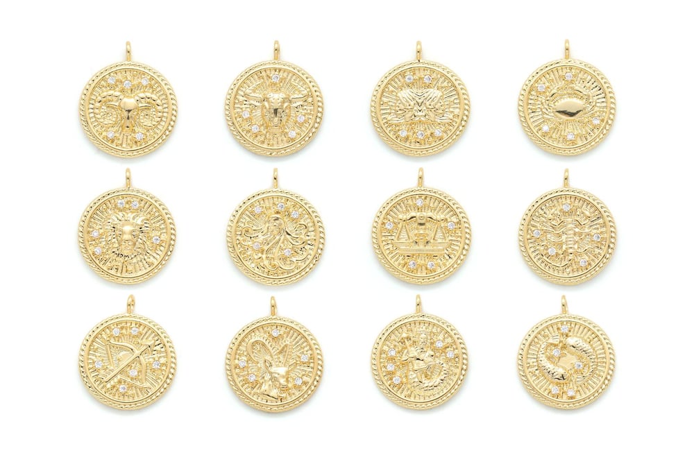 Image of ZODIAC DIAMANTE PENDANT NECKLACE [PRE-ORDER]