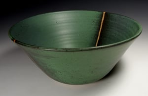 Green matt bowl (e035)