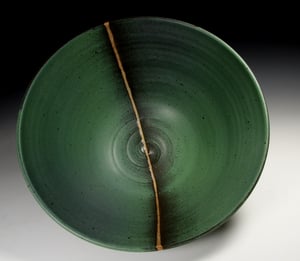 Green matt bowl (e035)