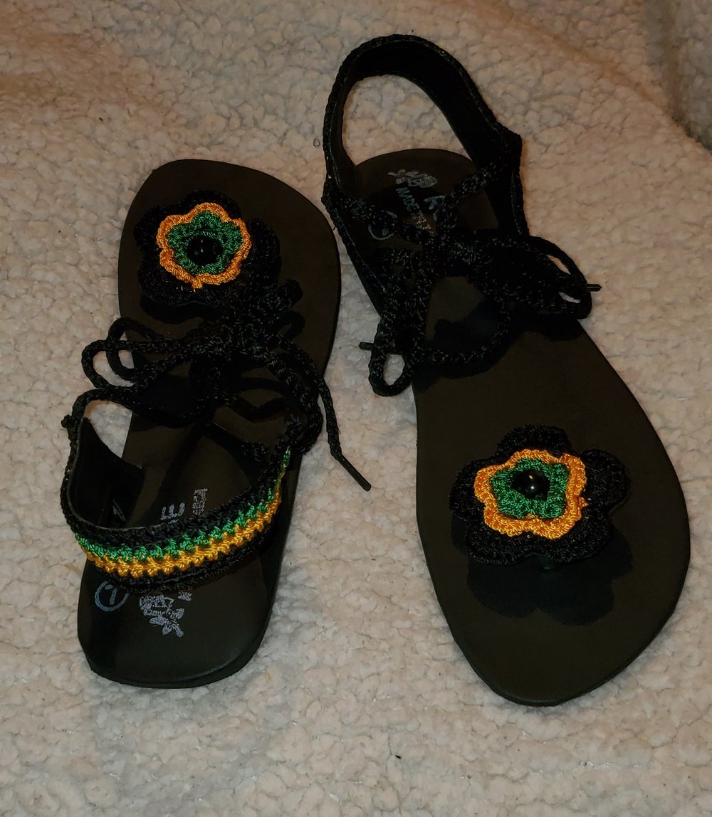 Jamaica Knitted Strap up Sandals 