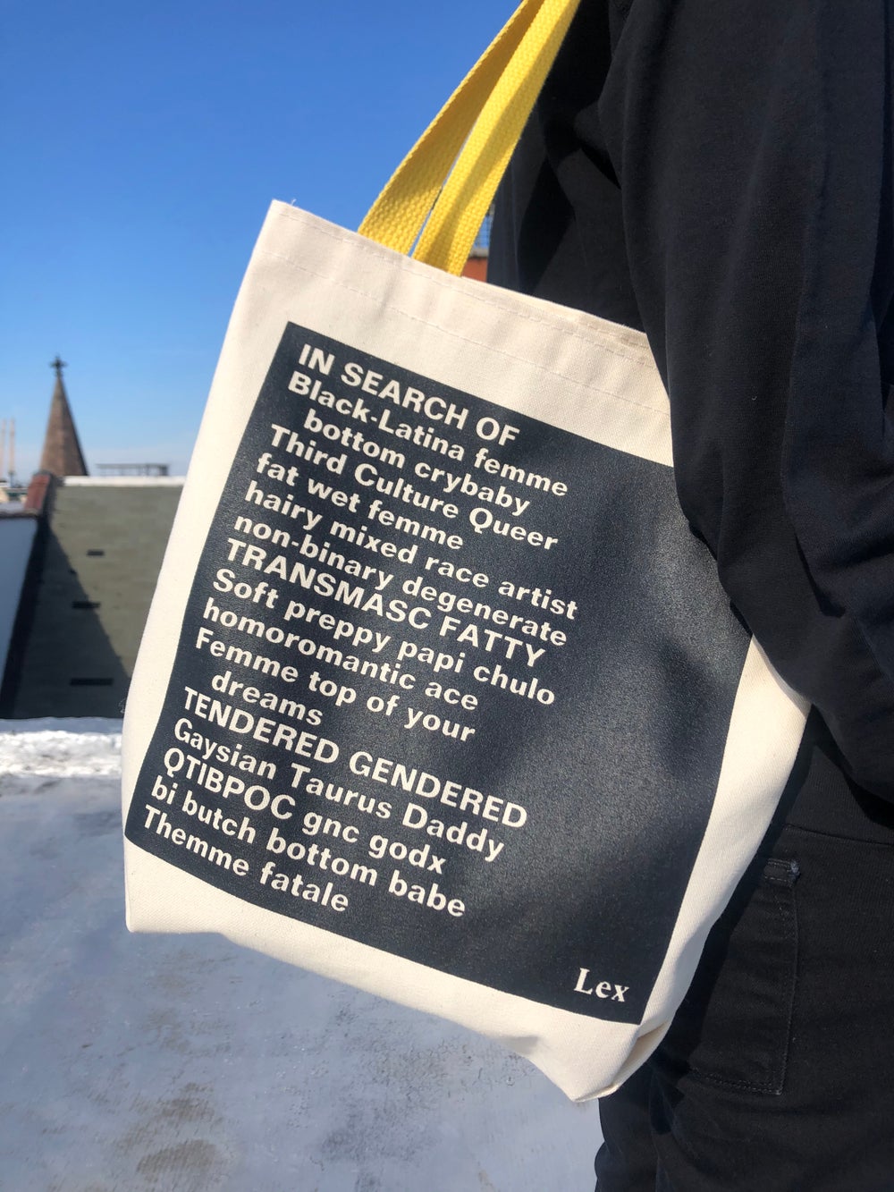 Image of In Search Of Lex Tote - 100% of profits donated to Black Visions Collective 