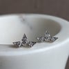 Triple Star Studs, White