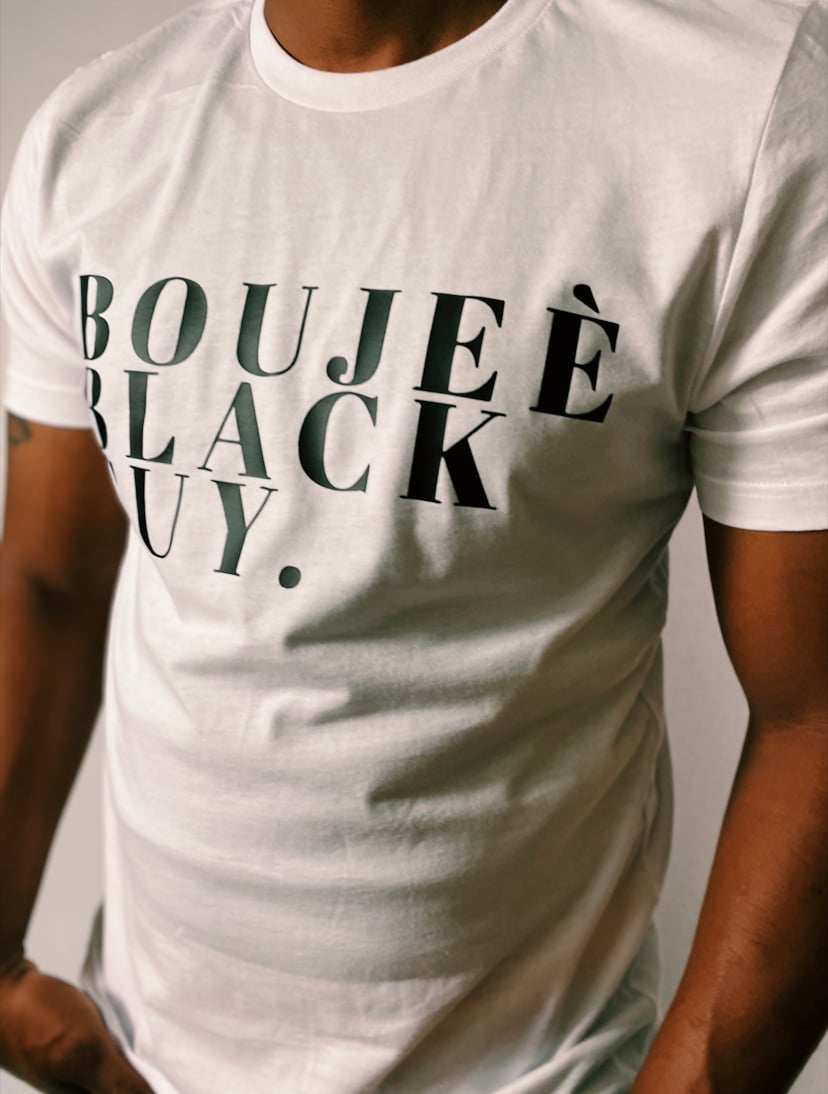 WHITE/BLACK BBGUY TEE-SHORT SLEEVE