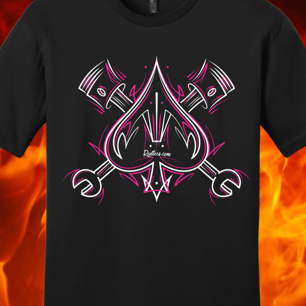 Image of Pinstriped Pistons (pink & white)
