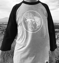 Image 3 of Unisex Stinkeye Black/Gray Baseball Tee