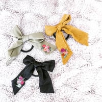Image 1 of Rosette Ribboned Hair Tie