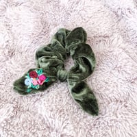 Image 2 of XL Rosette Velvet Scrunchie 