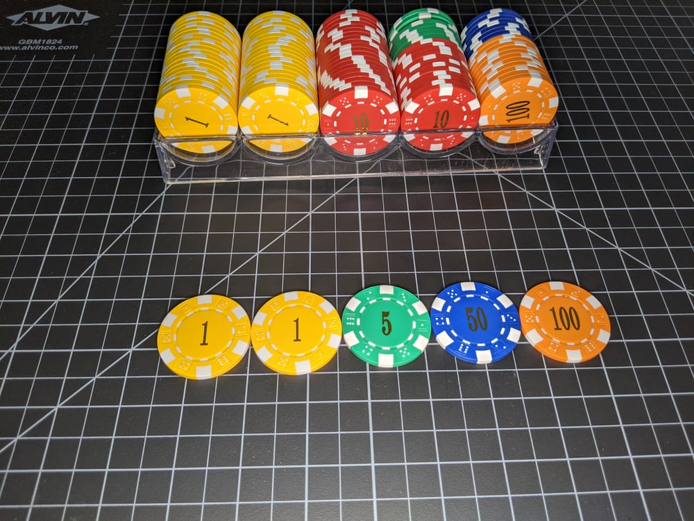 Image of Premium Clay Poker Chip (Dice design)